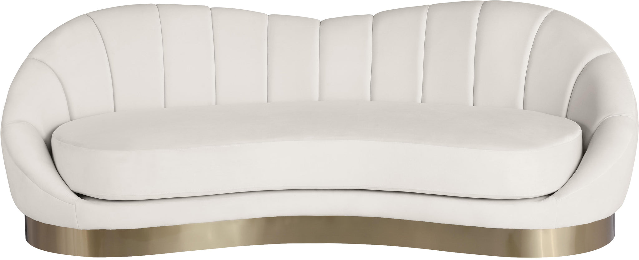 Shelly Cream Velvet Sofa - Furnish 4 Less 98 (NY)*