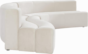 Curl Cream Velvet 2pc. Sectional