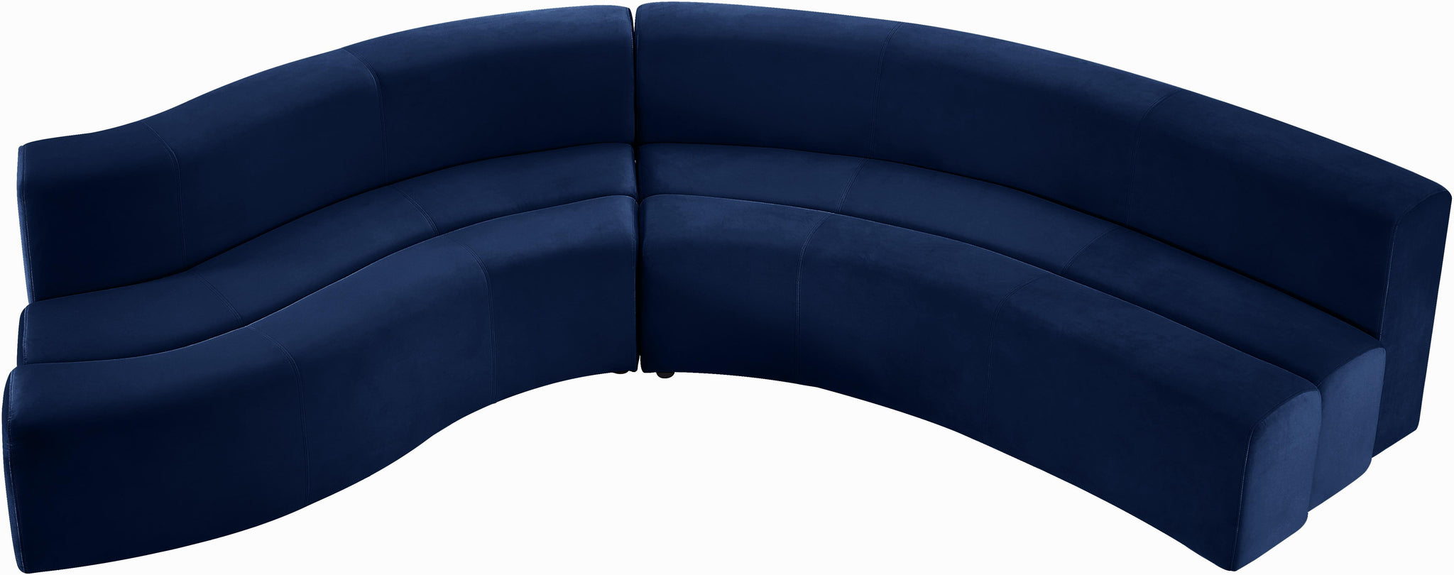 Curl Navy Velvet 2pc. Sectional - Furnish 4 Less 98 (NY)*