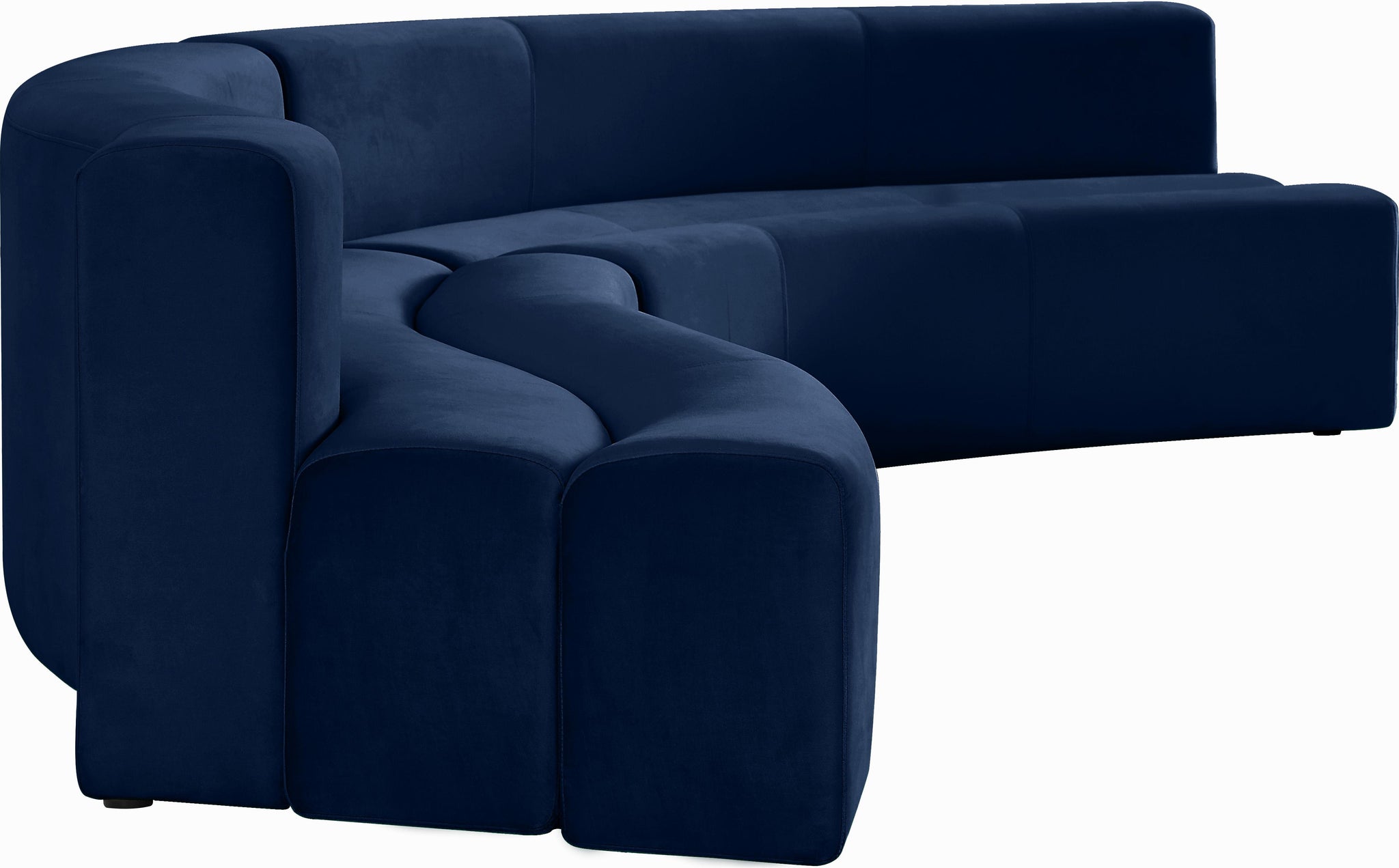 Curl Navy Velvet 2pc. Sectional - Furnish 4 Less 98 (NY)*