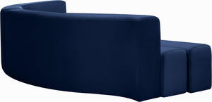 Curl Navy Velvet 2pc. Sectional - Furnish 4 Less 98 (NY)*