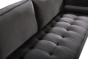 Emily Grey Velvet Loveseat - Furnish 4 Less 98 (NY)*