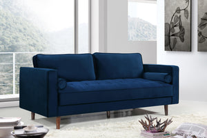 Emily Navy Velvet Sofa - Furnish 4 Less 98 (NY)*