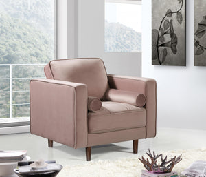 Emily Pink Velvet Chair - Furnish 4 Less 98 (NY)*