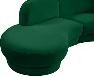 Rosa Green Velvet 3pc. Sectional (3 Boxes)