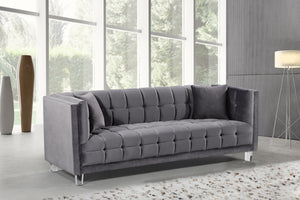 Mariel Grey Velvet Sofa - Furnish 4 Less 98 (NY)*