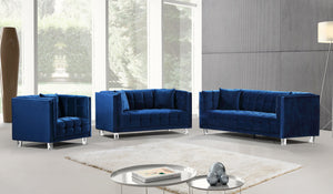 Mariel Navy Velvet Sofa - Furnish 4 Less 98 (NY)*