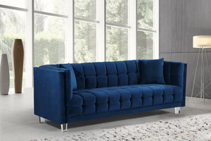 Mariel Navy Velvet Sofa - Furnish 4 Less 98 (NY)*