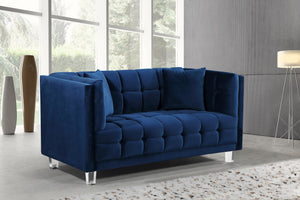 Mariel Navy Velvet Loveseat - Furnish 4 Less 98 (NY)*