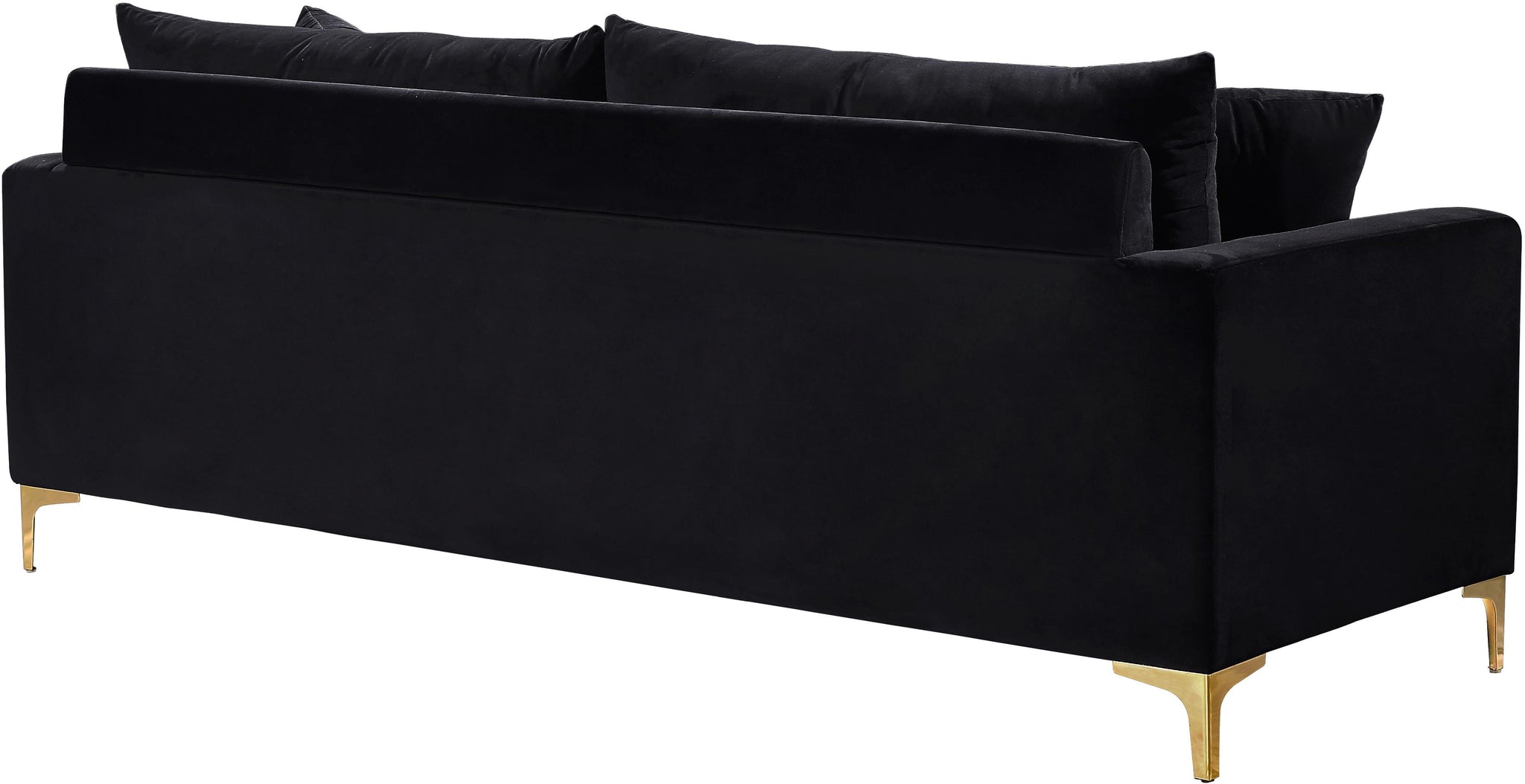 Naomi Black Velvet Sofa - Furnish 4 Less 98 (NY)*