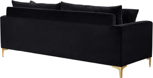 Naomi Black Velvet Sofa - Furnish 4 Less 98 (NY)*