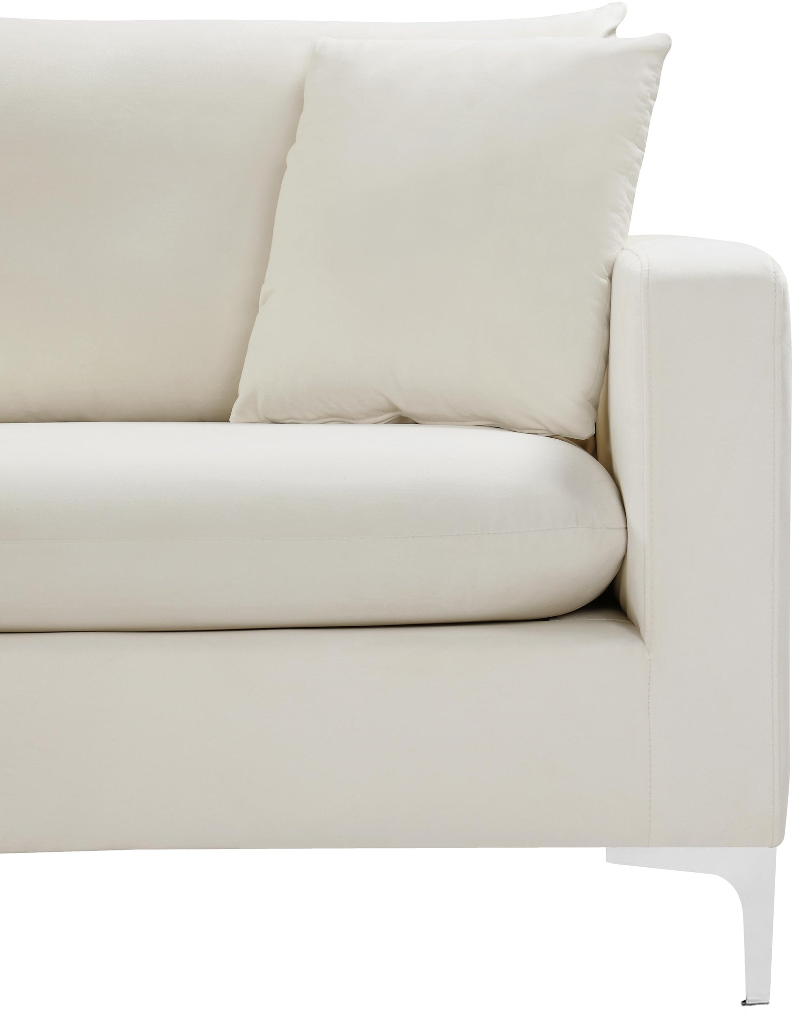 Naomi Cream Velvet Sofa - Furnish 4 Less 98 (NY)*