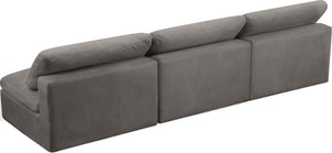 Cozy Grey Velvet Cloud Modular Armless Sofa - Furnish 4 Less 98 (NY)*