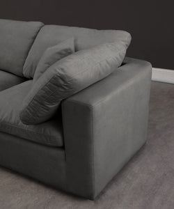 Cozy Grey Velvet Cloud Modular Armless Sofa - Furnish 4 Less 98 (NY)*