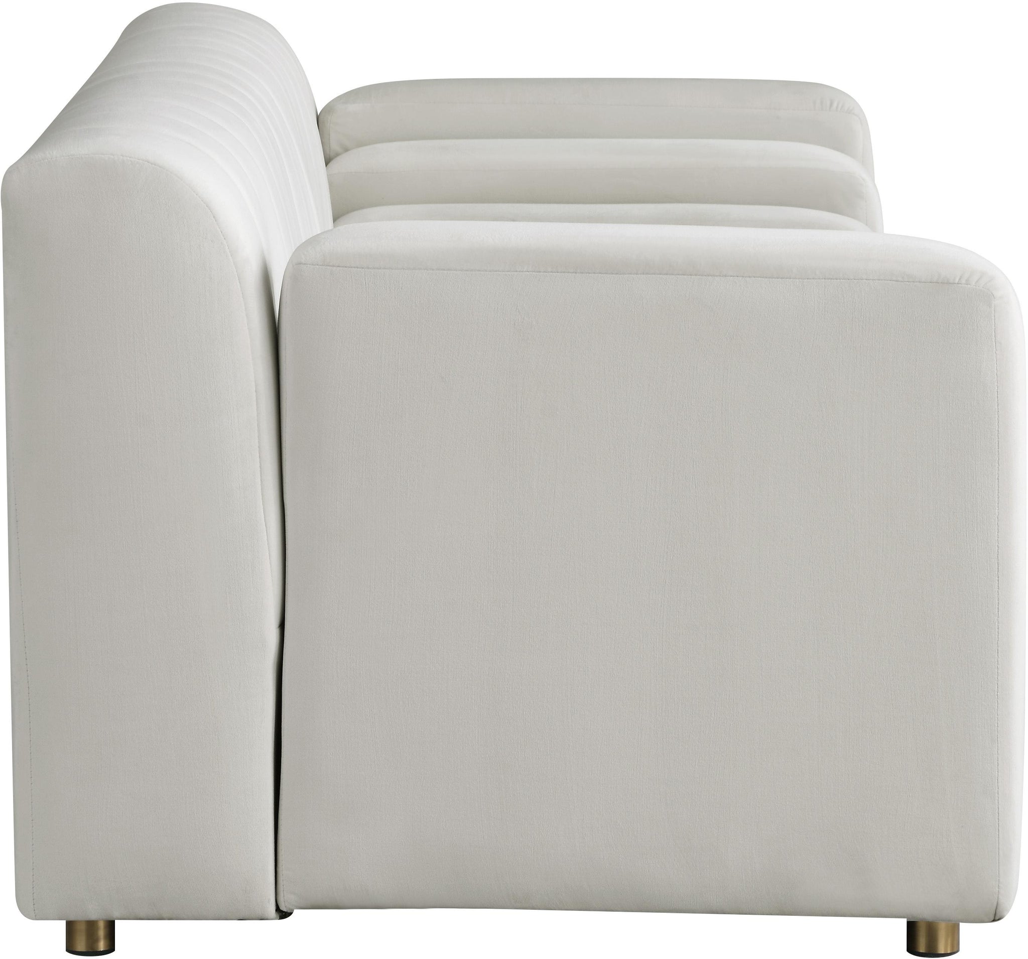 Naya Cream Velvet Loveseat - Furnish 4 Less 98 (NY)*