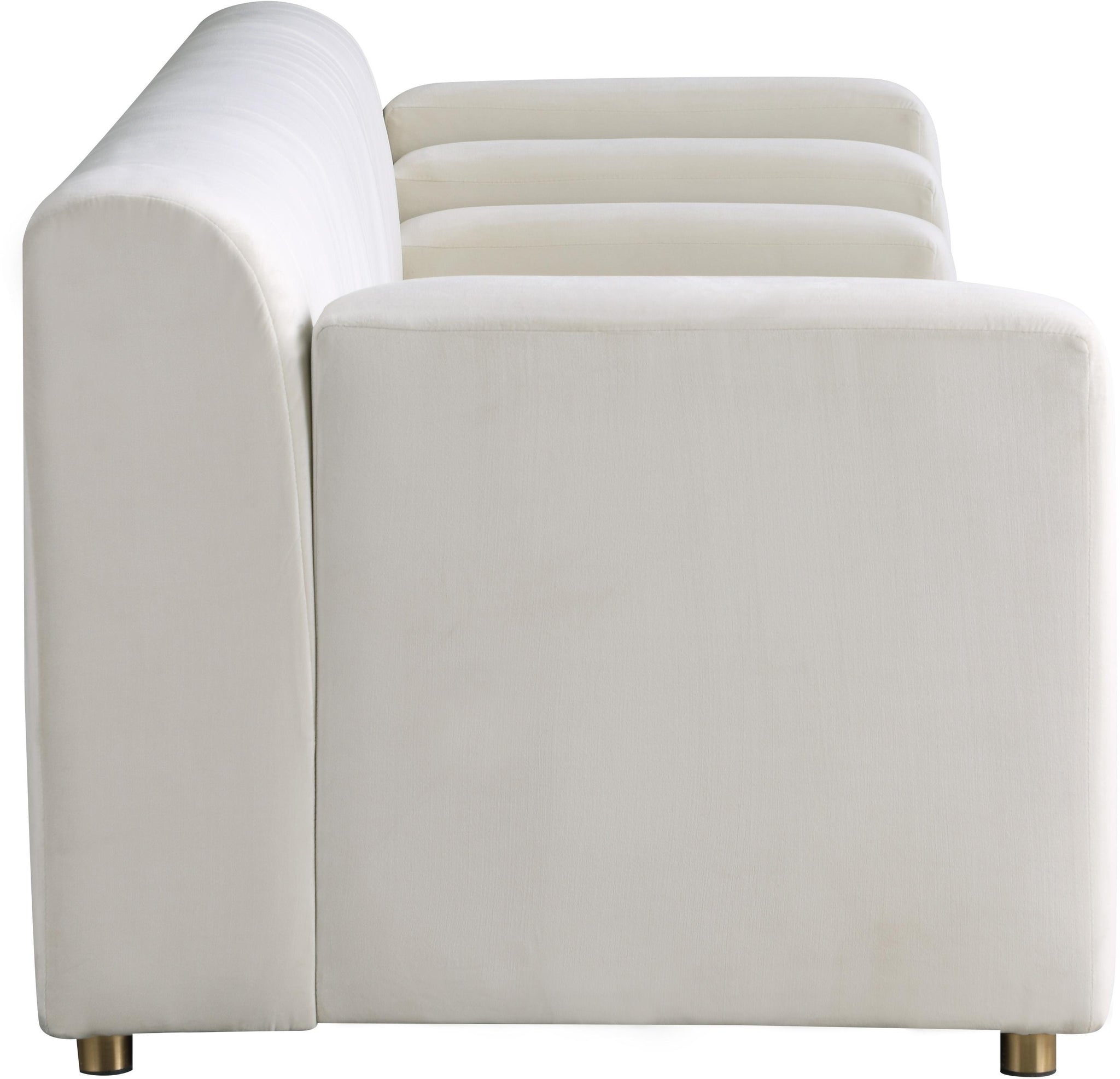 Naya Cream Velvet Sofa - Furnish 4 Less 98 (NY)*