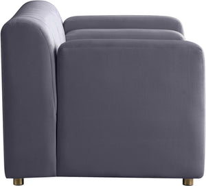 Naya Grey Velvet Chair - Furnish 4 Less 98 (NY)*