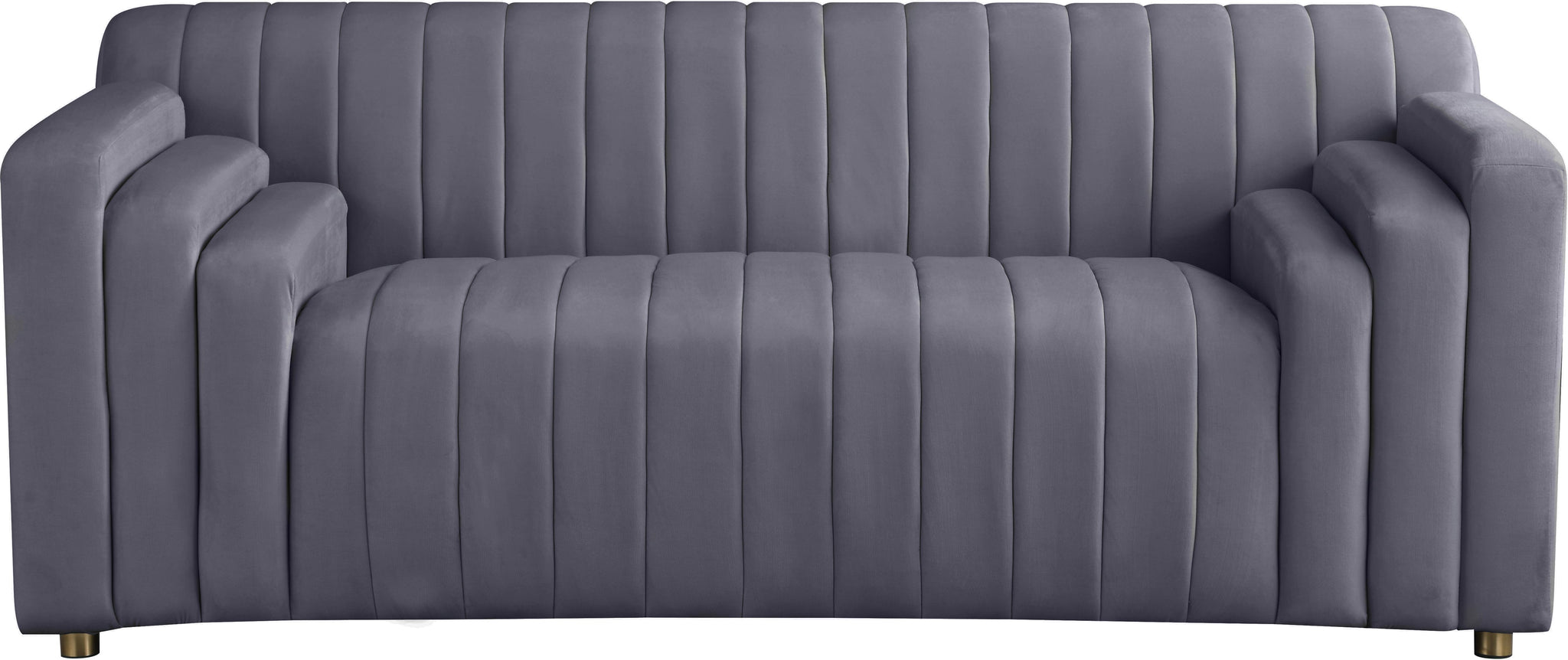 Naya Grey Velvet Loveseat - Furnish 4 Less 98 (NY)*