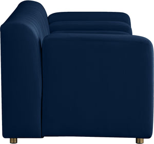 Naya Navy Velvet Loveseat - Furnish 4 Less 98 (NY)*