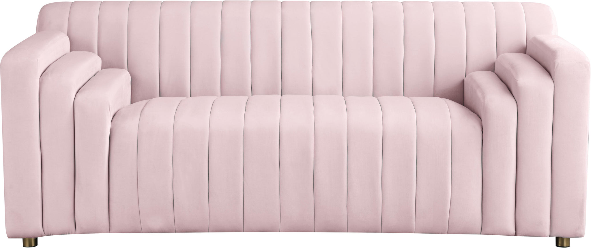 Naya Pink Velvet Loveseat