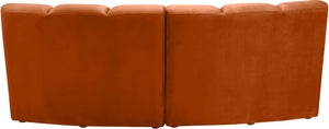 Infinity Cognac Velvet 2pc. Modular Sectional - Furnish 4 Less 98 (NY)*