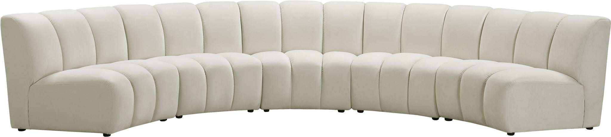 Infinity Cream Velvet 5pc. Modular Sectional image