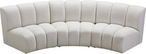 Infinity Cream Velvet 3pc. Modular Sectional - Furnish 4 Less 98 (NY)*