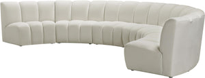 Infinity Cream Velvet 6pc. Modular Sectional - Furnish 4 Less 98 (NY)*