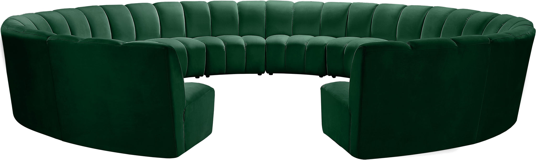 Infinity Green Velvet 12pc. Modular Sectional - Furnish 4 Less 98 (NY)*