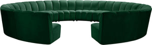 Infinity Green Velvet 12pc. Modular Sectional - Furnish 4 Less 98 (NY)*