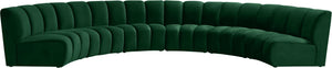 Infinity Green Velvet 6pc. Modular Sectional image