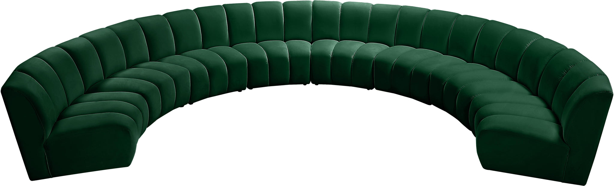 Infinity Green Velvet 8pc. Modular Sectional - Furnish 4 Less 98 (NY)*