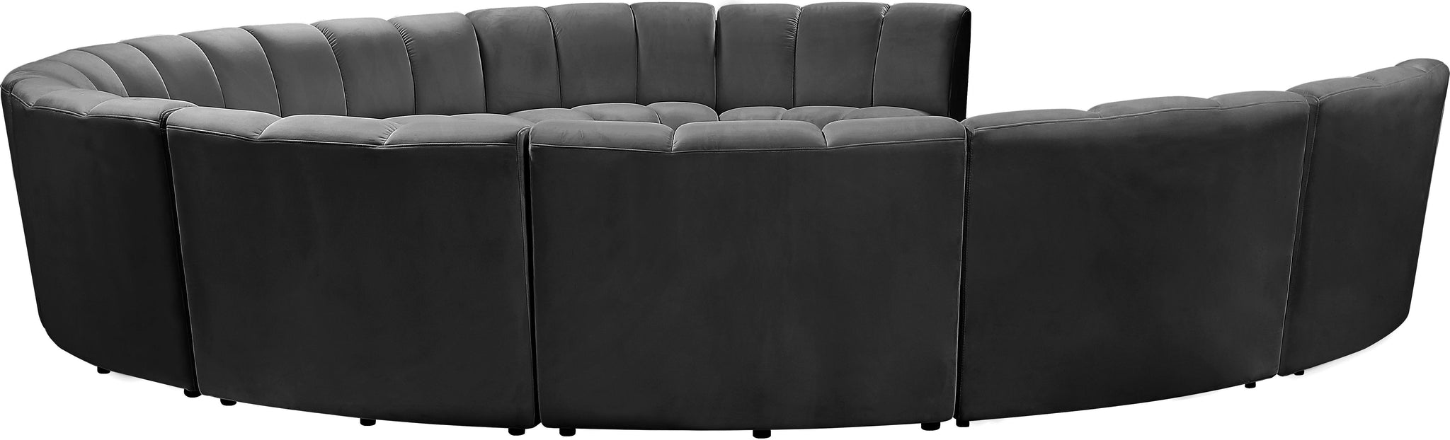 Infinity Grey Velvet 10pc. Modular Sectional - Furnish 4 Less 98 (NY)*