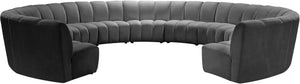 Infinity Grey Velvet 11pc. Modular Sectional - Furnish 4 Less 98 (NY)*