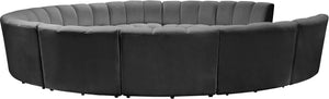 Infinity Grey Velvet 11pc. Modular Sectional - Furnish 4 Less 98 (NY)*