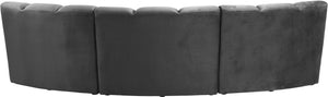 Infinity Grey Velvet 3pc. Modular Sectional - Furnish 4 Less 98 (NY)*