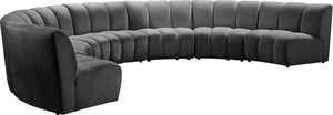 Infinity Grey Velvet 7pc. Modular Sectional - Furnish 4 Less 98 (NY)*