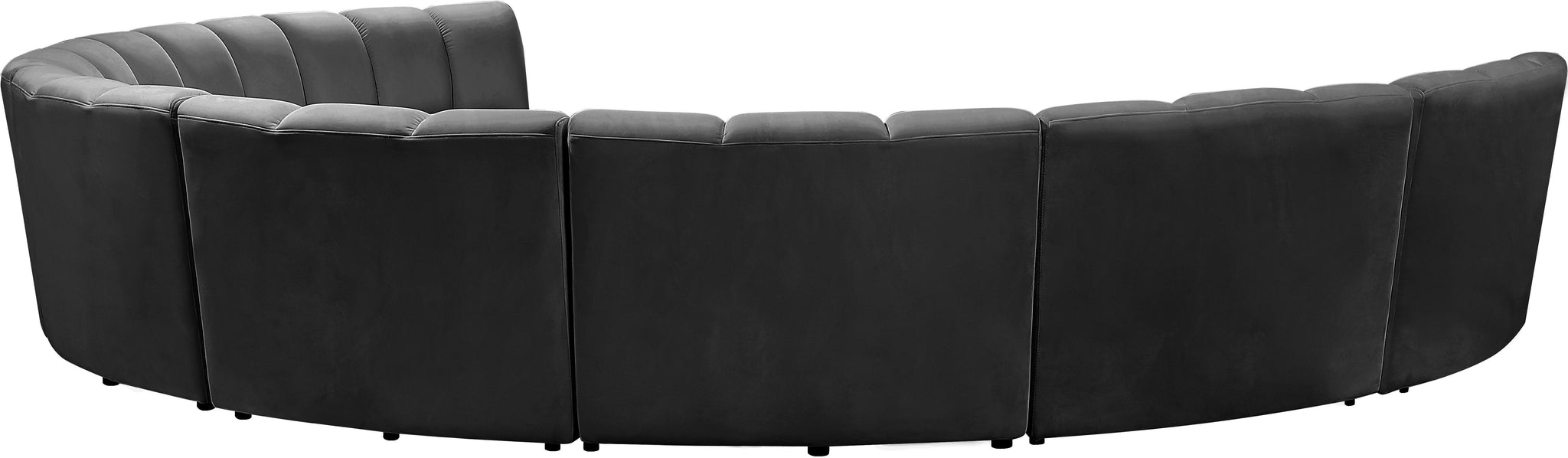 Infinity Grey Velvet 8pc. Modular Sectional - Furnish 4 Less 98 (NY)*