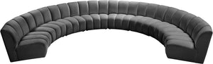 Infinity Grey Velvet 8pc. Modular Sectional - Furnish 4 Less 98 (NY)*