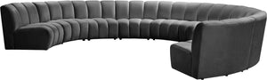 Infinity Grey Velvet 9pc. Modular Sectional - Furnish 4 Less 98 (NY)*