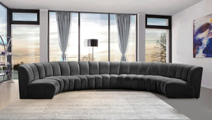 Infinity Grey Velvet 7pc. Modular Sectional - Furnish 4 Less 98 (NY)*