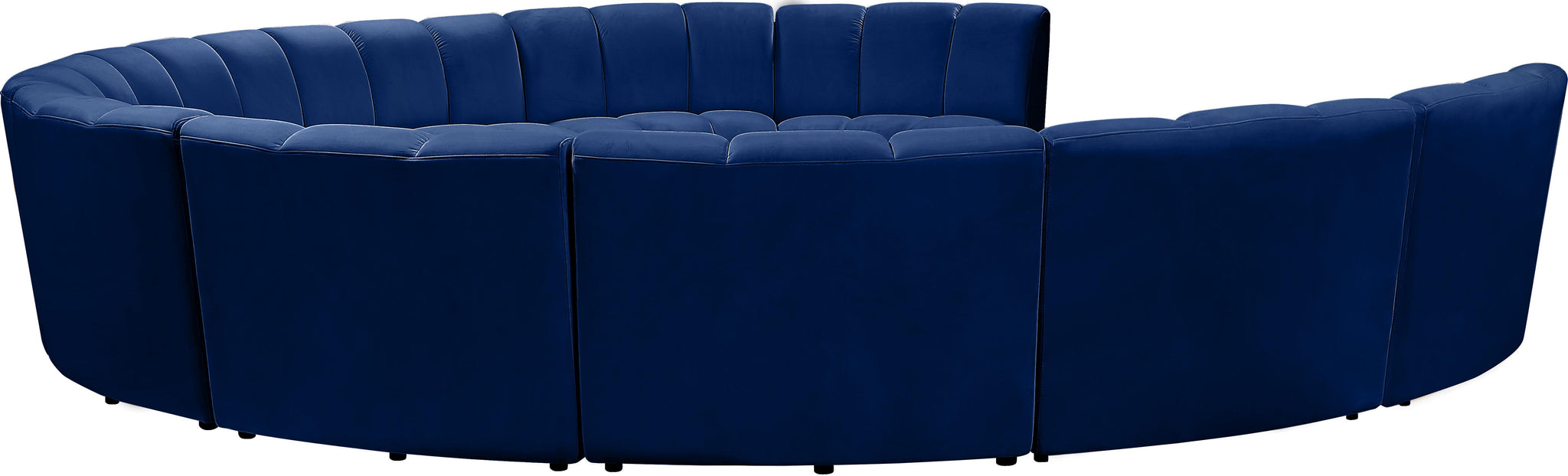 Infinity Navy Velvet 10pc. Modular Sectional - Furnish 4 Less 98 (NY)*