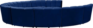 Infinity Navy Velvet 10pc. Modular Sectional - Furnish 4 Less 98 (NY)*