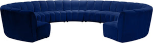 Infinity Navy Velvet 11pc. Modular Sectional - Furnish 4 Less 98 (NY)*