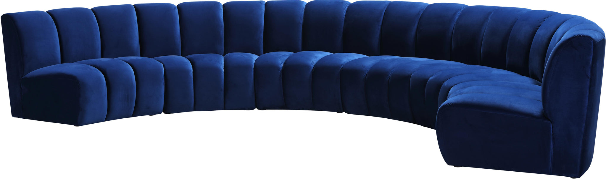 Infinity Navy Velvet 6pc. Modular Sectional