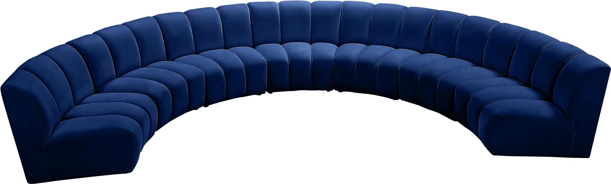 Infinity Navy Velvet 7pc. Modular Sectional - Furnish 4 Less 98 (NY)*