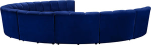 Infinity Navy Velvet 9pc. Modular Sectional - Furnish 4 Less 98 (NY)*