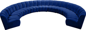 Infinity Navy Velvet 9pc. Modular Sectional - Furnish 4 Less 98 (NY)*