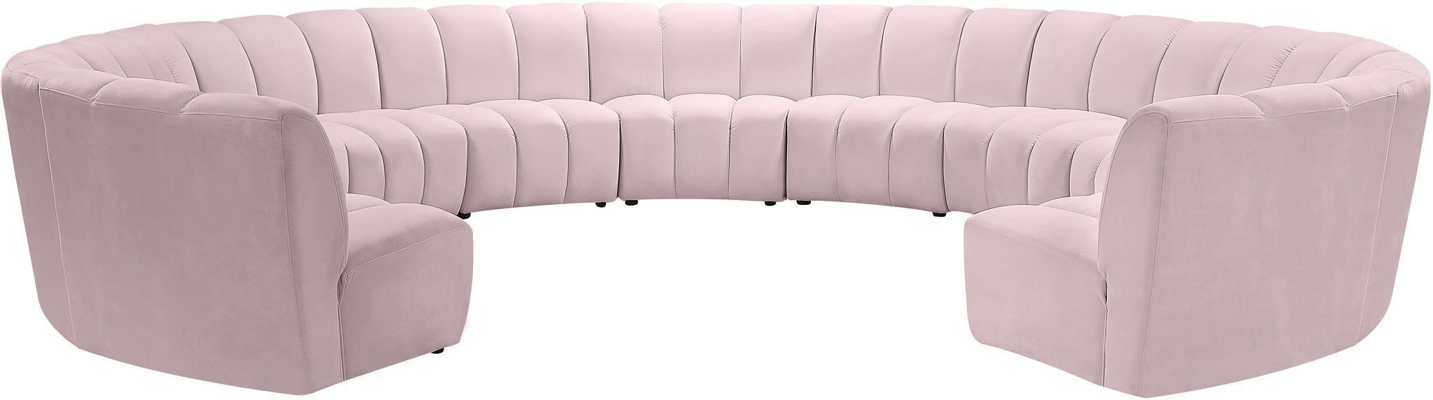 Infinity Pink Velvet 11pc. Modular Sectional - Furnish 4 Less 98 (NY)*