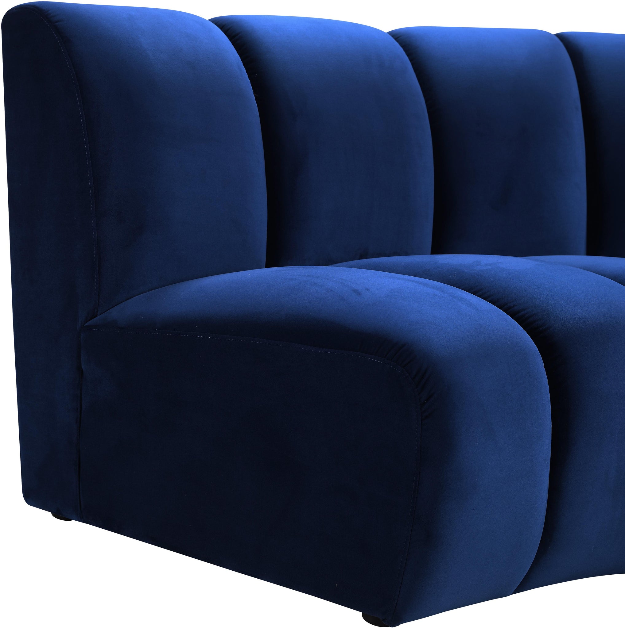 Infinity Navy Velvet Modular Chair - Furnish 4 Less 98 (NY)*